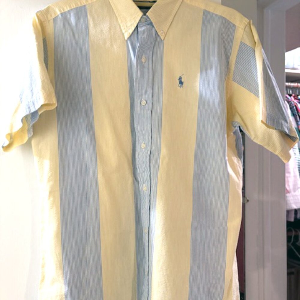 Boys Polo Short-Sleeve seersucker Button Down